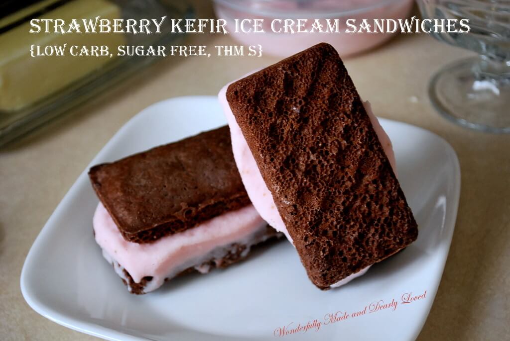 Strawberry Kefir Ice Cream Sandwiches