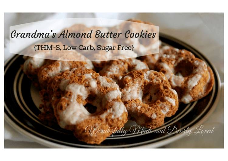 Low Carb and Sugar Free Grandma's Almond Butter Cookies (THM~S, Gluten Free)