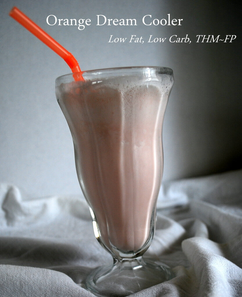 A Creamy Orange Dream Cooler that is sugar free, low fat and low carb.