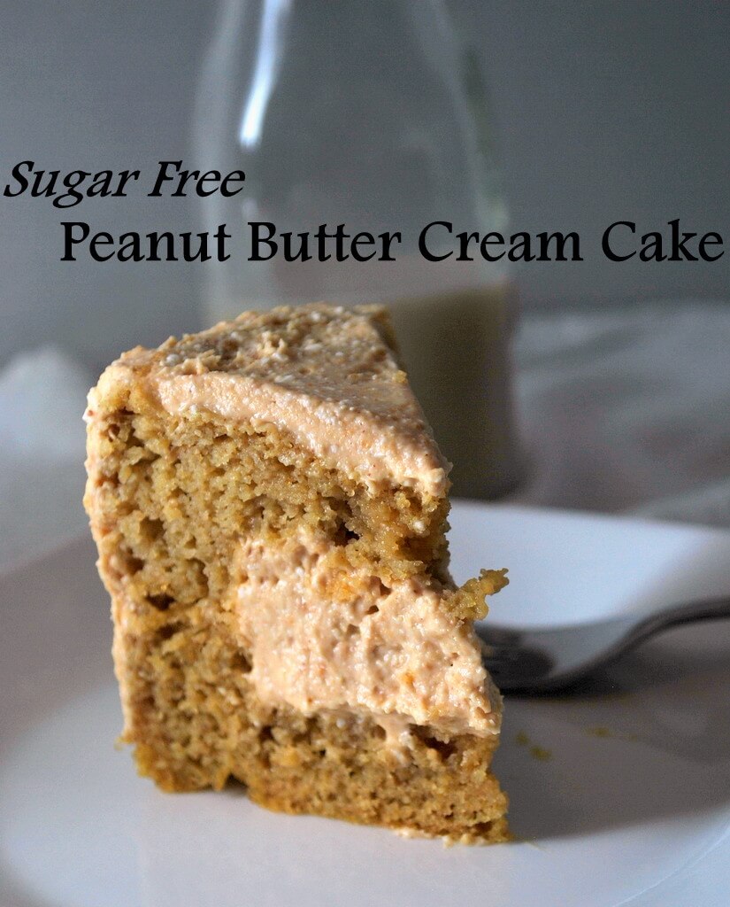 Peanut Butter Cream Cake, Slice