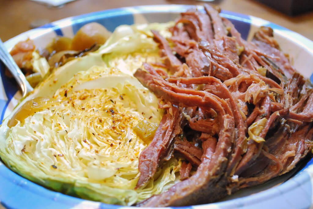 Crockpot Corned Beef and Cabbage Steaks
