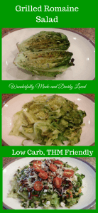 Grilled Romaine Salad {THM~S,E,FP, Low Carb, Low Fat, Healthy)