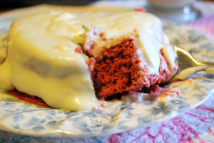 A Low Carb, THM (S) Friendly Red Velvet Cake For One