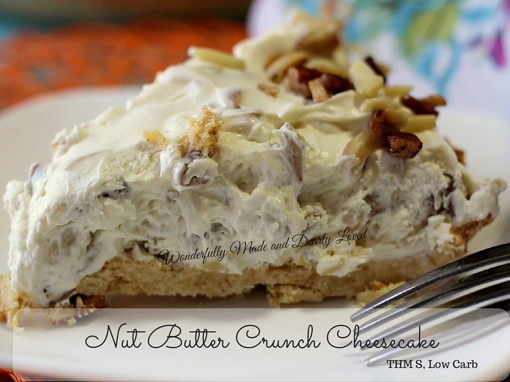 Nut Butter Crunch Cheesecake (THM S, Low Carb)