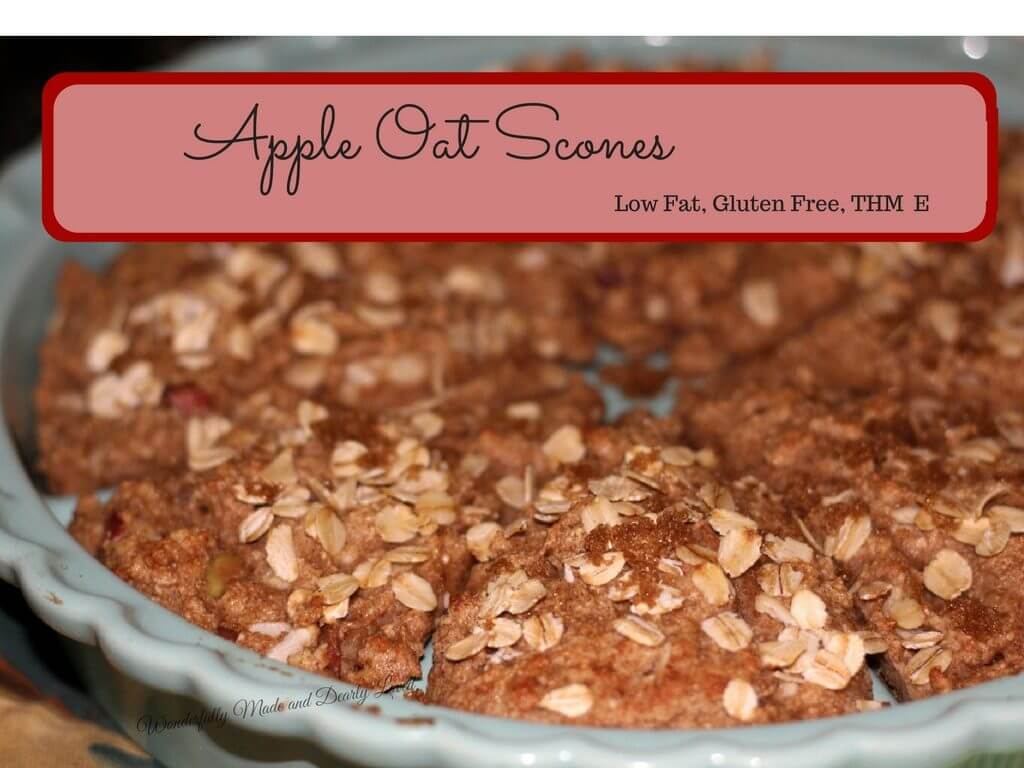 Apple Oat Scones (Low Fat, Gluten Free, THM E)