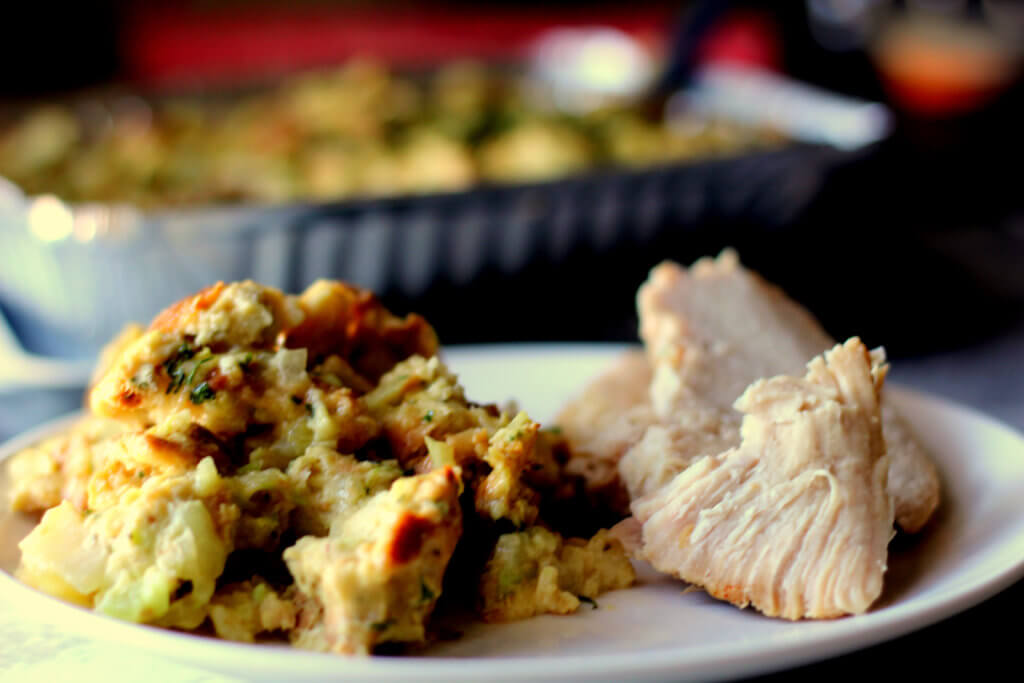 Healthy Baked Stuffing (THM S, Low Carb)
