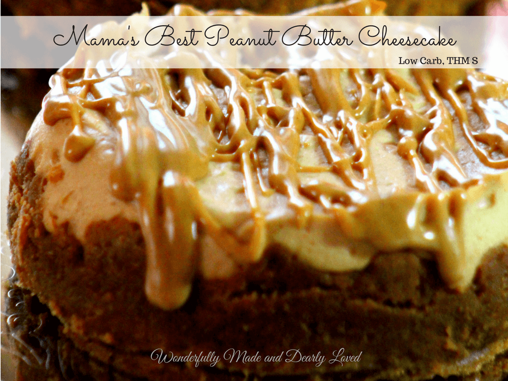 Mama's Best Peanut Butter Cheesecake (low carb, THM S) is a great way to indulge and impress your guests.
