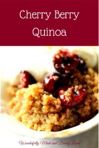 Cherry Berry Quinoa (THM E, NSI, Low Fat) This low fat Cherry Berry Quinoa is great for breakfast or as a sweet treat. Packed full of healthy carbs and just enough protein not to spike your blood sugar.