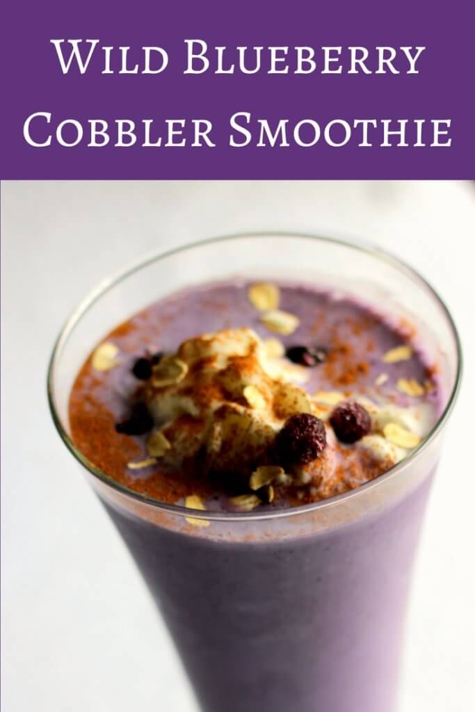 #WildYourSmoothie with this great Wild Blueberry Cobbler Smoothie