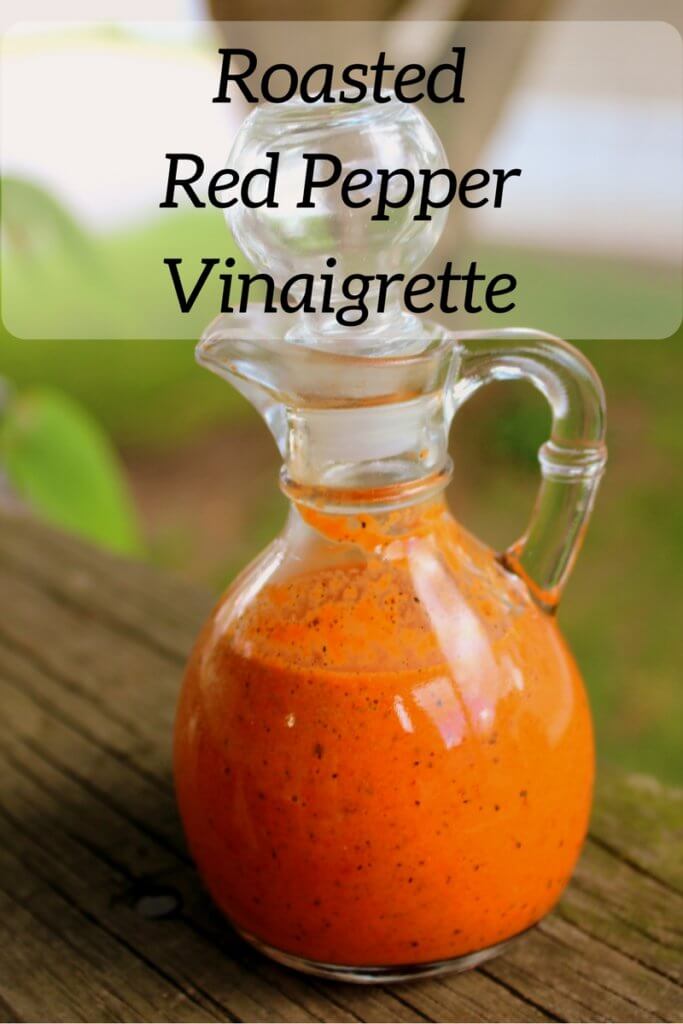 Roasted Red Pepper Vinaigrette (THM, Low Carb) is a wonderful way to dress your favorite salad, meats or vegetables.