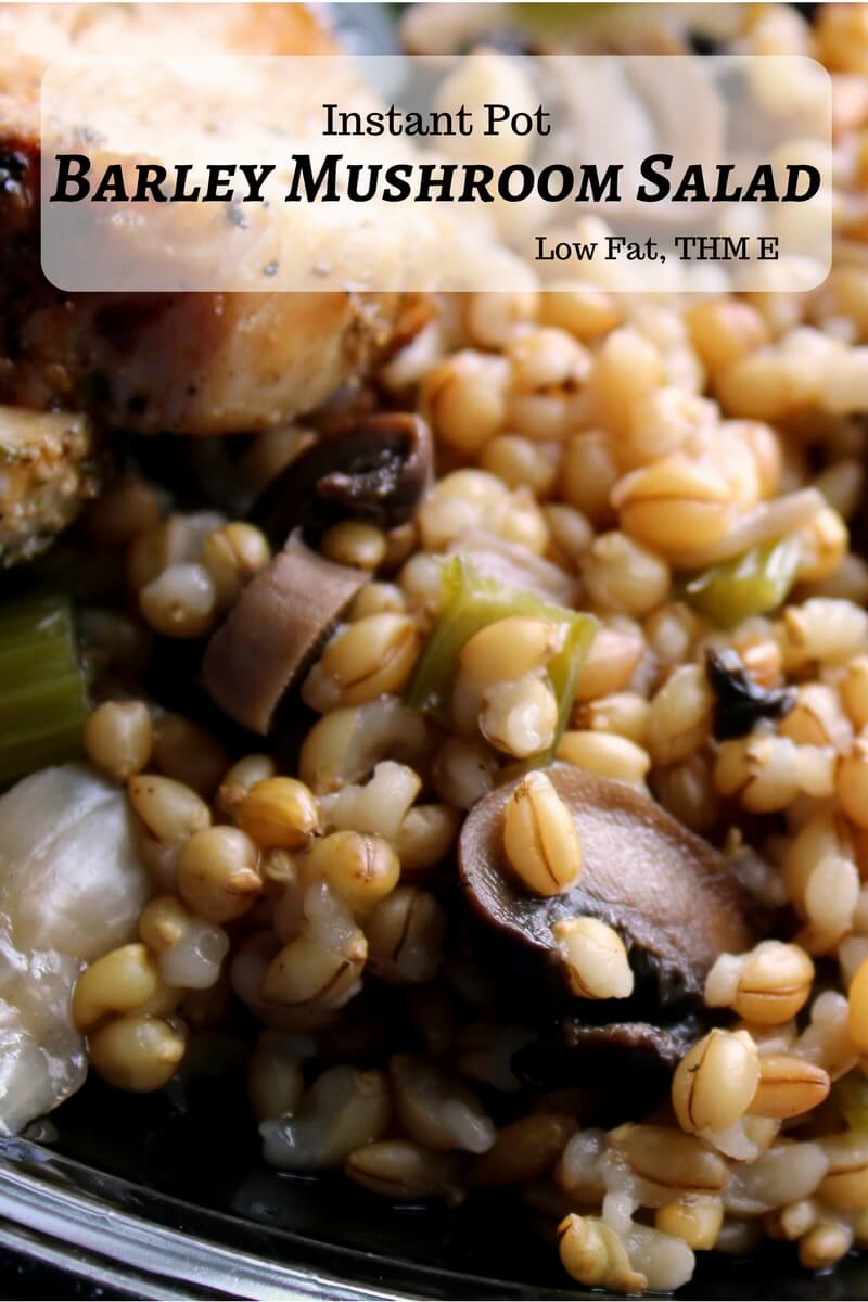 Barley Mushroom Salad (THM E, Low Fat)