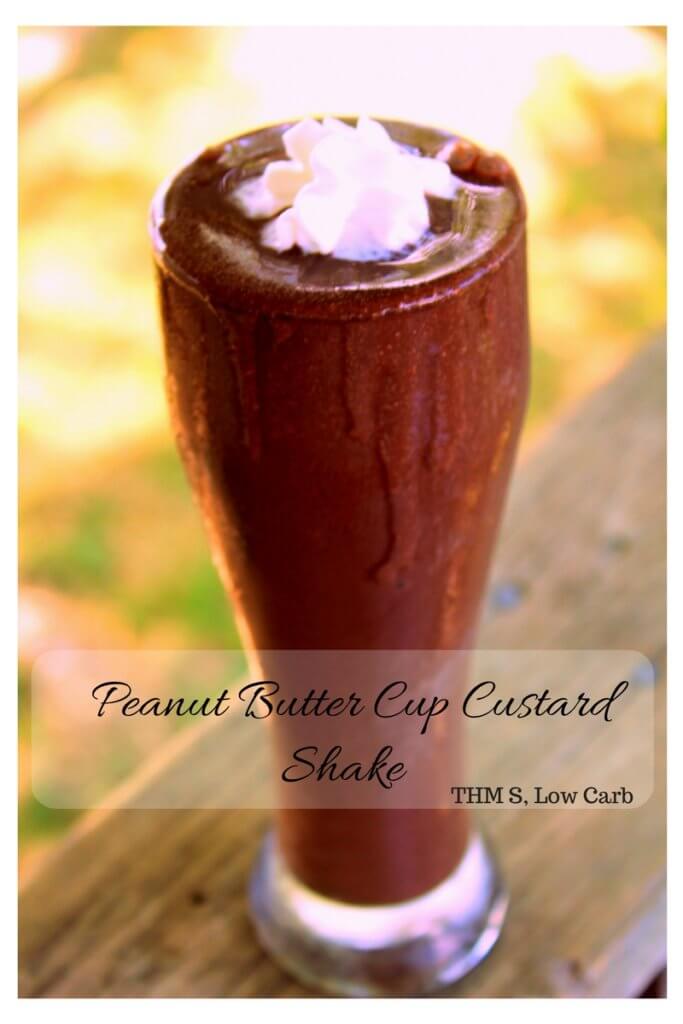Peanut Butter Cup Custard Shake (THM S, Low Carb)