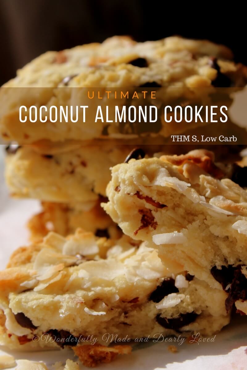 The ultimate Coconut Almond Joy Cookies for your Trim Healthy Mama journey.#Healthy #Cookies #AlmondJoy #Coconut #LowCarb