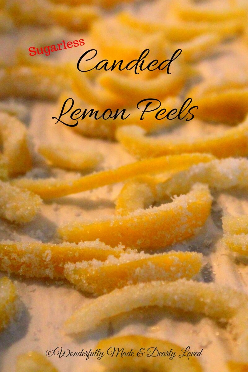 Sugarless Candied Lemon Peels (THM FP) are a low carb, low fat delight! #THM #LowCarb #Lemon #InstantPot