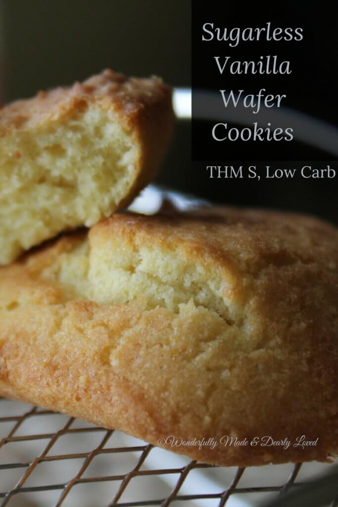 Sugarless Vanilla Wafer Cookies (THM S, Low Carb)