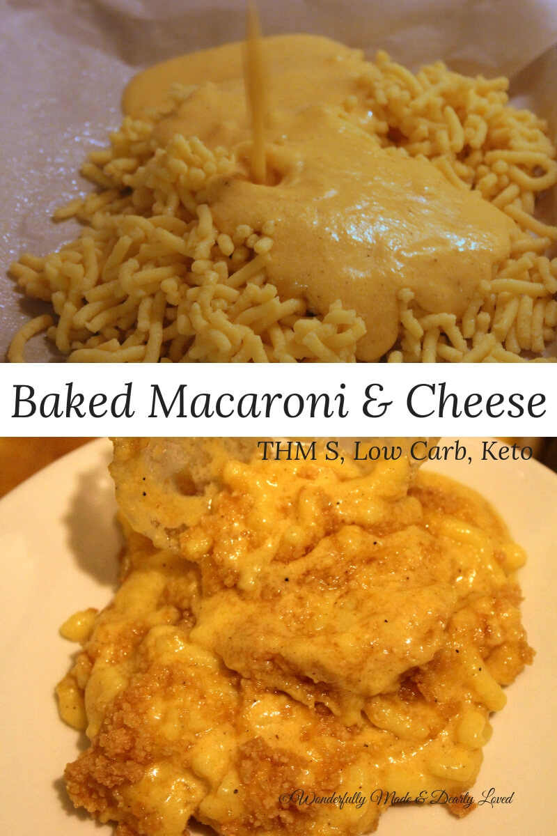 Baked Macaroni & Cheese (THM S, Low Carb< Keto)