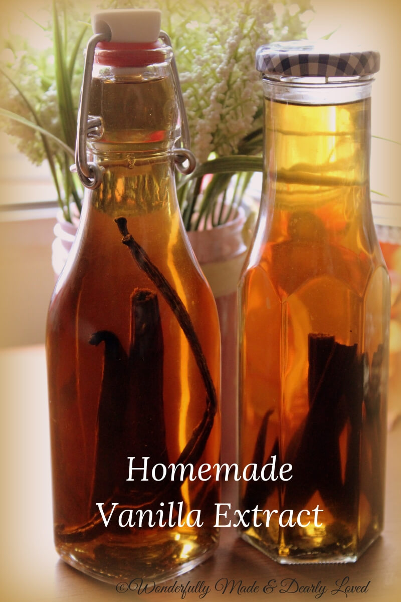 Bottles of Homemade Vanilla Extract