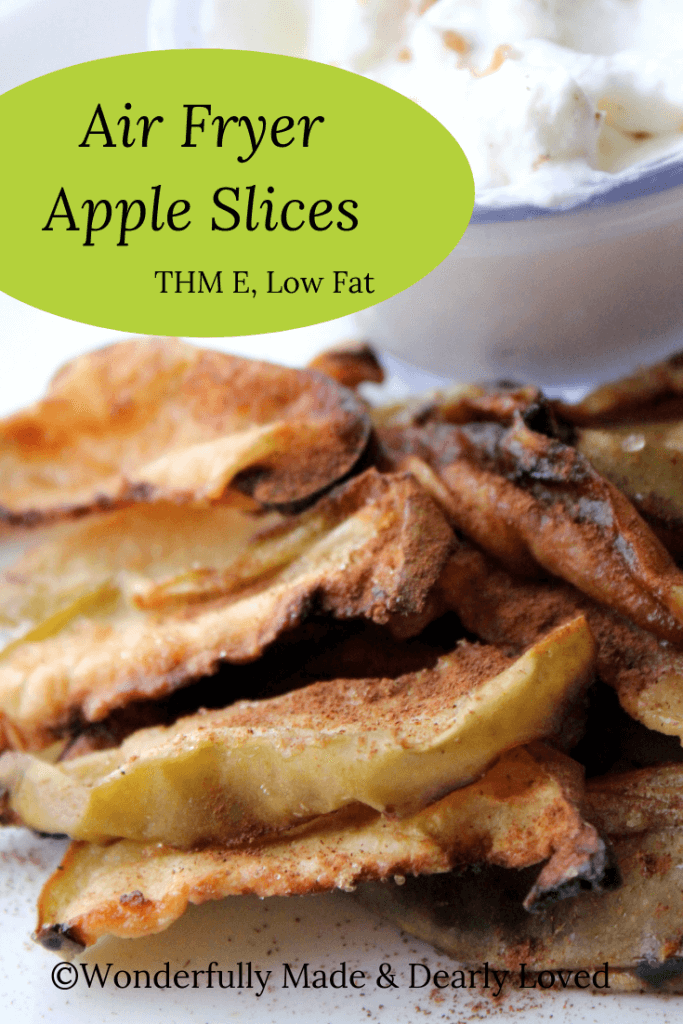 Air Fryer Apple Slices {THM E, Low Fat}
