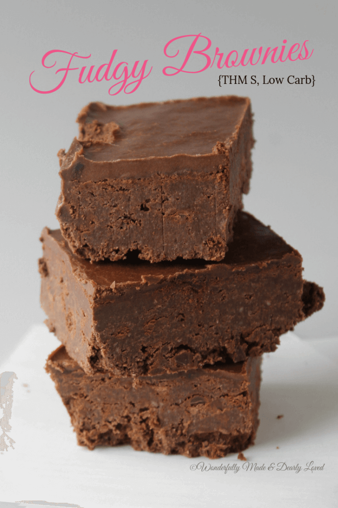 Stack of Fudgy Brownies {THM S, Low Carb}