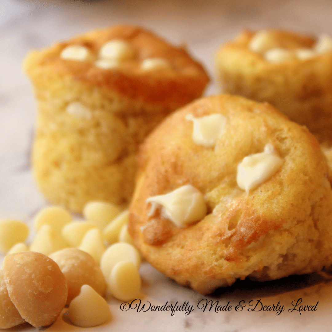 White Chocolate Macadamia Muffins Wonderfully Made And Dearly Loved