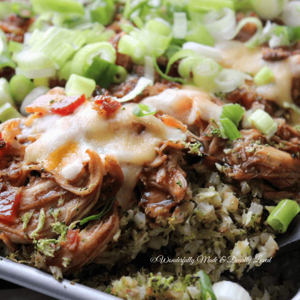 BBQ Chicken & Rice Casserole (THM S, Low Carb)