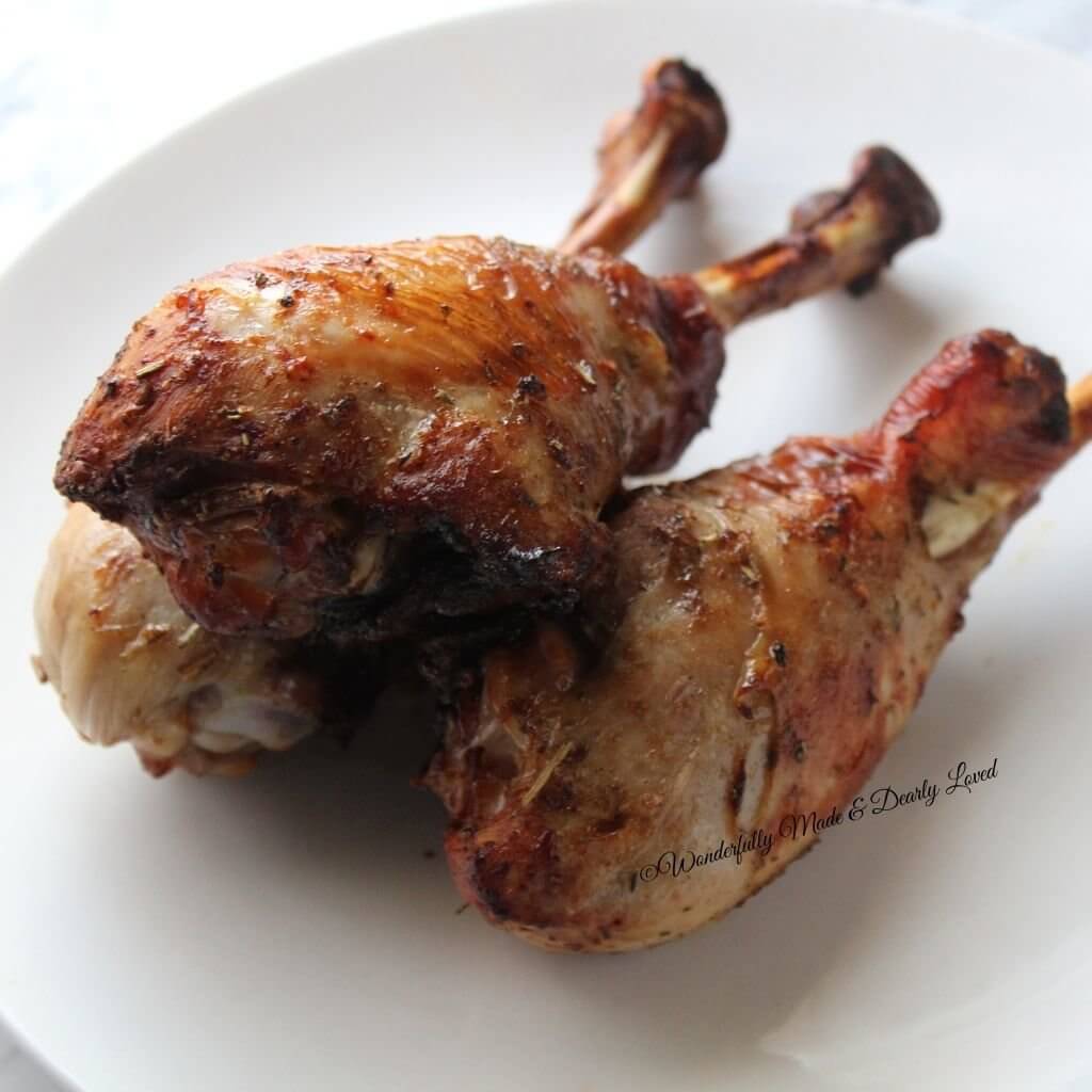 Air Fryer Roasted Turkey Legs {THM S. Low Carb}