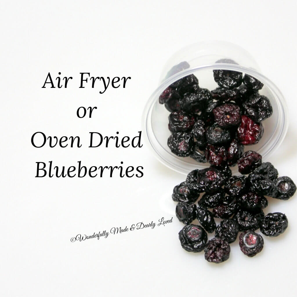 Air Fryer or Oven Dried Blueberries {THM FP, Low Carb, Low Fat}