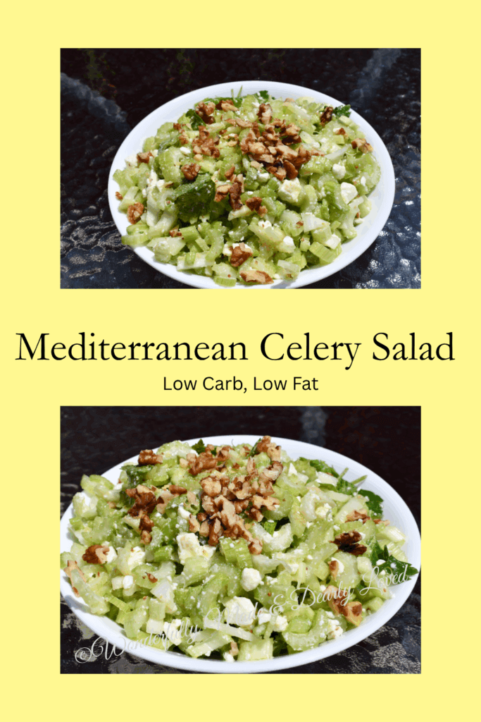 Mediterranean Celery Salad THM FP, Low Carb, Low Fat