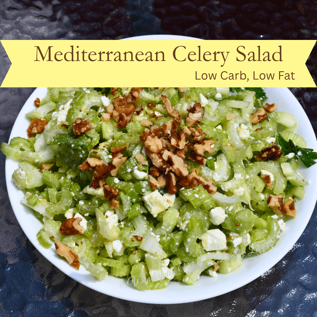Mediterranean Celery Salad THM FP Low Carb Low Fat