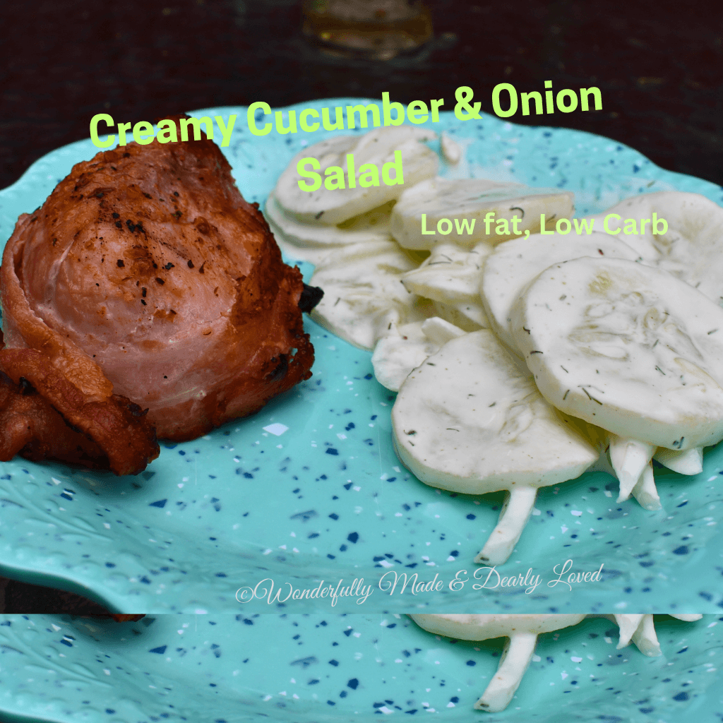 Creamy Cucumber & Onion Salad THM FP